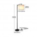 Toytexx Floor Lamp for Living Room, LED Standing Lamp with 2 Lamp Shades for Bedroom, 9W LED Bulb Included - Black Color